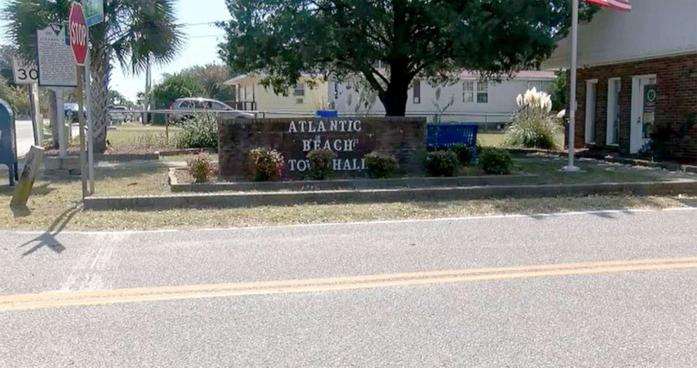 PHOTO: City Hall in Atlantic Beach, SC, stands in a still from video from Oct. 11, 2022.