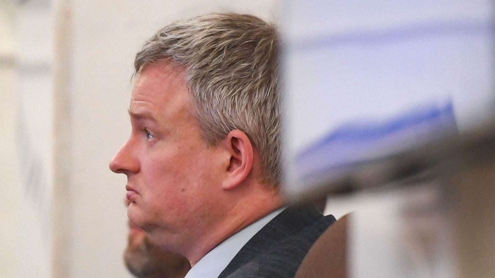 PHOTO: Attorney General Jason Ravnsborg listens from the defense table during his impeachment trial in the State Capitol in Pierre, S.D., June 21, 2022.