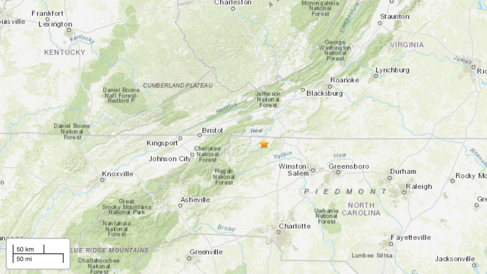 5 1 Earthquake Felt In The Wbtv Viewing Area This Morning   Southeast Us Earthquake Map Ht Jef 200809 1596979919428 HpMain 16x9 1600 