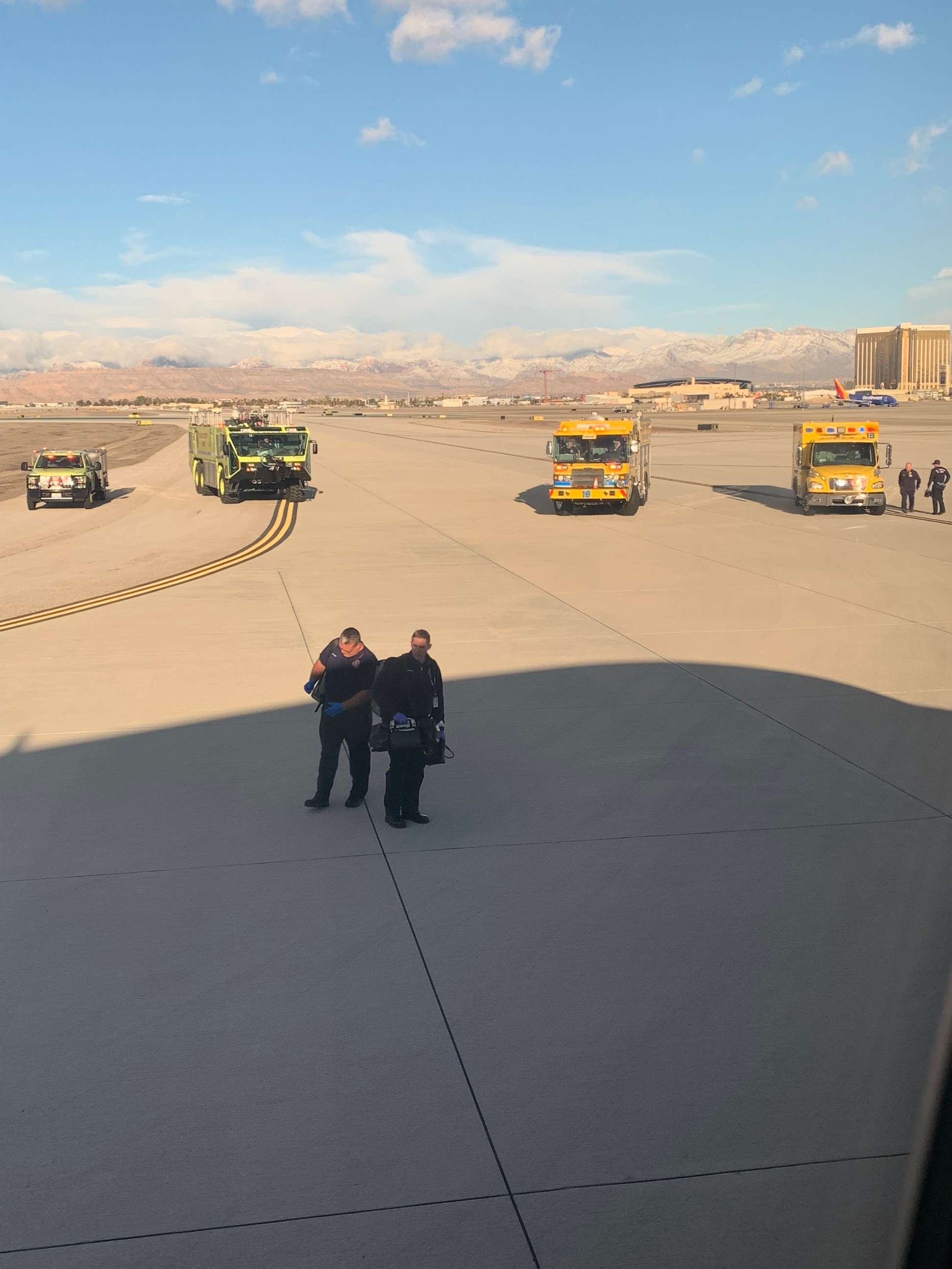 PHOTO: Southwest Flight 6013 from Las Vegas to Columbus, Ohio returned to Las Vegas after departure when one of our Pilots needed medical attention, March 22, 2023.