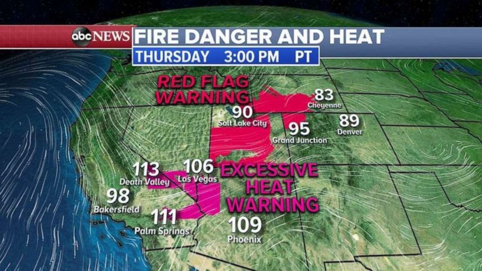 PHOTO: Record heat in the Southwest means fire warnings are in effect across the region.