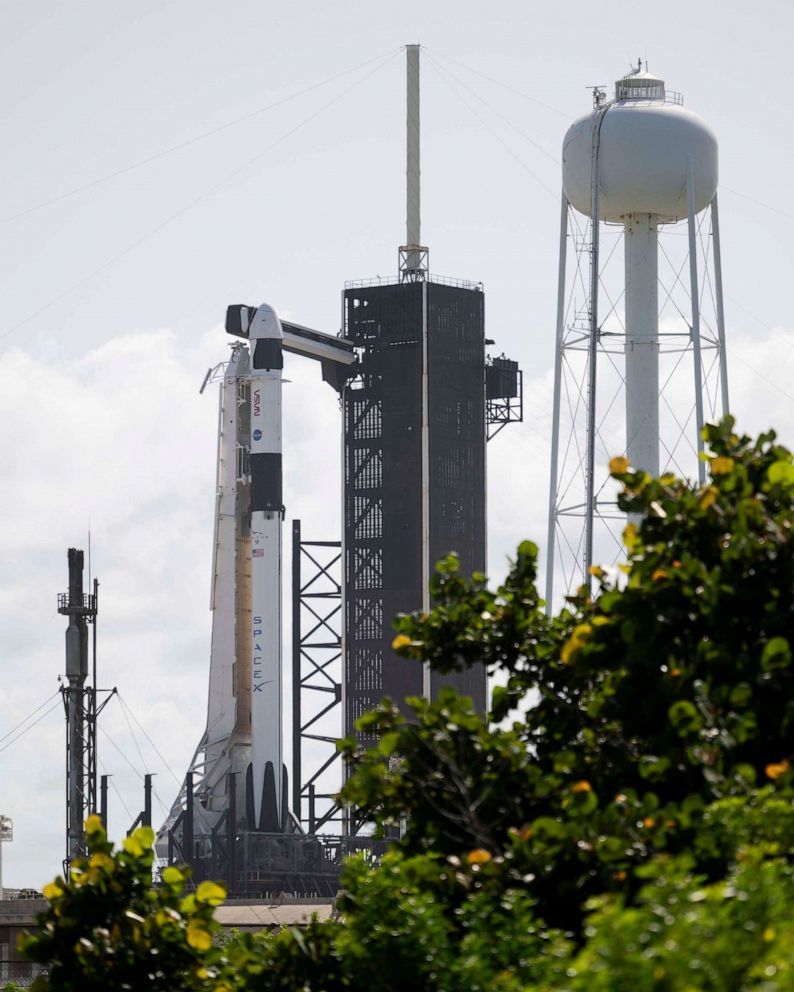 PHOTO: In this NASA handout, A SpaceX Falcon 9 rocket with the company's Dragon spacecraft on top is seen on the launch pad at Launch Complex, on Aug. 21, 2023, at NASA's Kennedy Space Center in Florida.