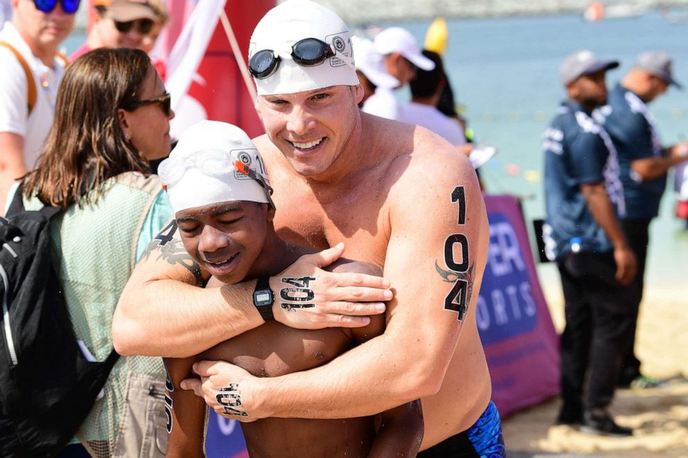 PHOTO: The open water swim during the 2019 Special Olympics World Games, March 15, 2019, in Abu Dhabi, UAE.