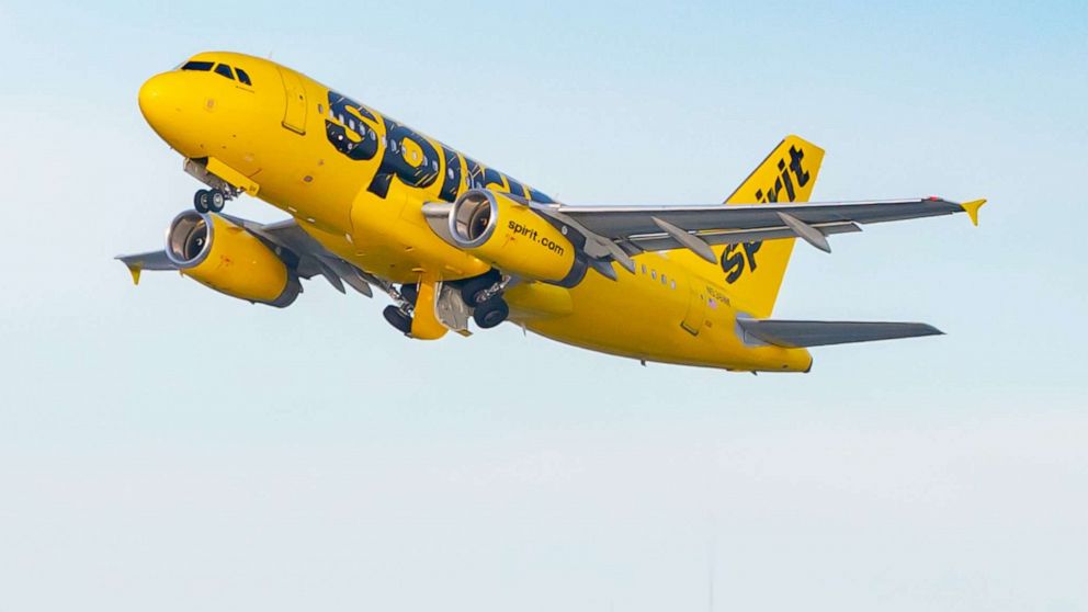 PHOTO: A Spirit Airlines plane takes off from Los Angeles international Airport on Jan. 13, 2021, in Los Angeles.