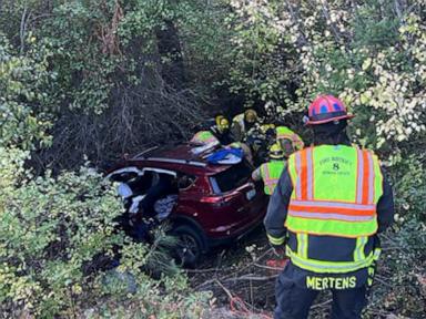 Uber driver rescued 12 hours after plunging into ravine