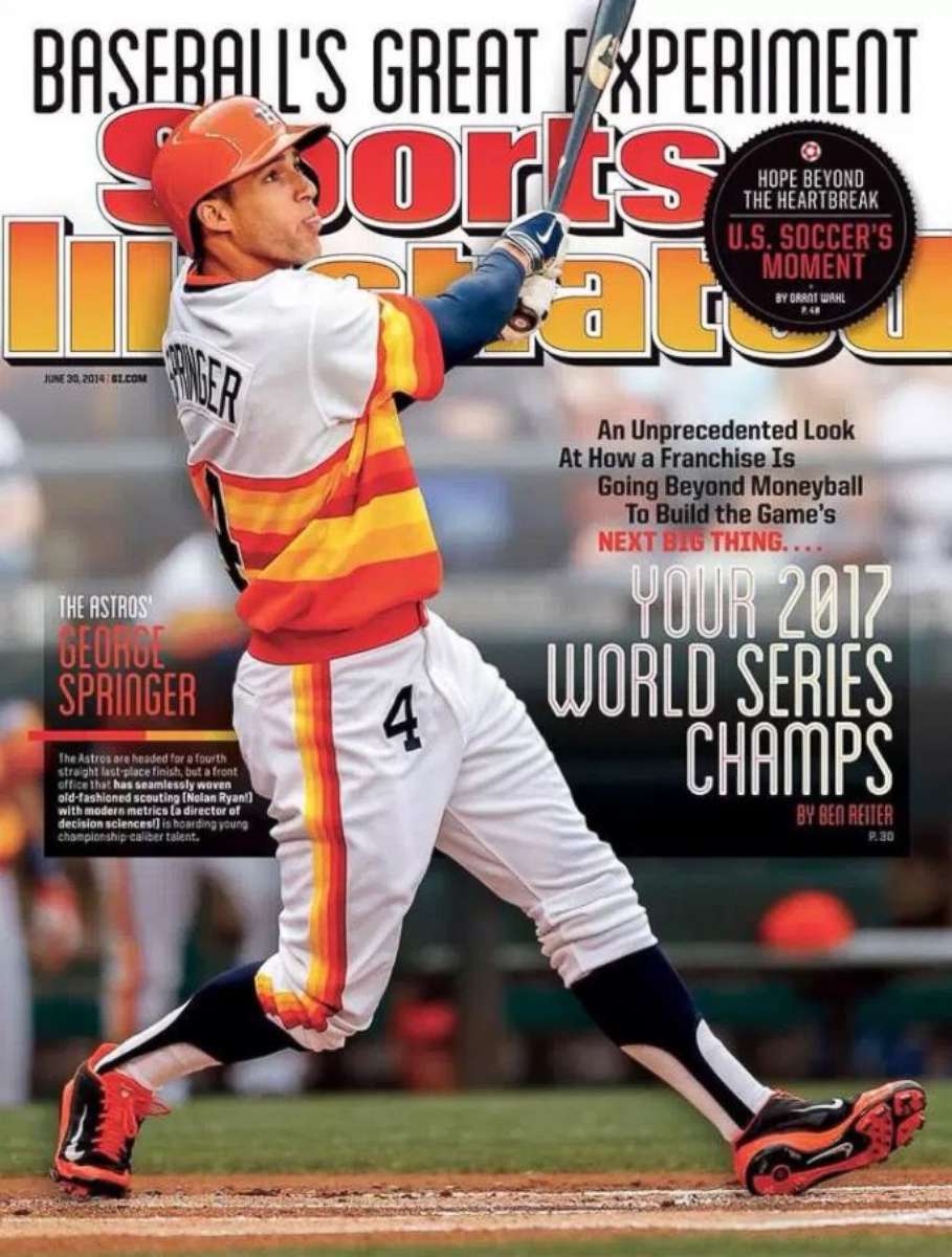 PHOTO: George Springer of the Houston Astros is pictured on the cover of the June 30, 2014 issue of "Sports Illustrated."