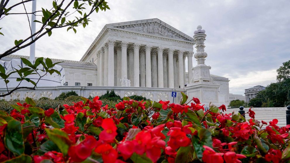 PHOTO: In this Oct. 4, 2021 photo, the Supreme Court is seen on the first day of the new term, in Washington. 