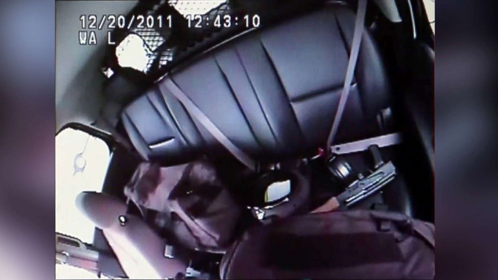 PHOTO: This Dec. 20, 2011, image from a police video obtained by the St. Louis Post-Dispatch shows an AK-47 rifle in the back seat of the police SUV after then-St. Louis police officer Jason Stockley fatally shot Anthony Lamar Smith.