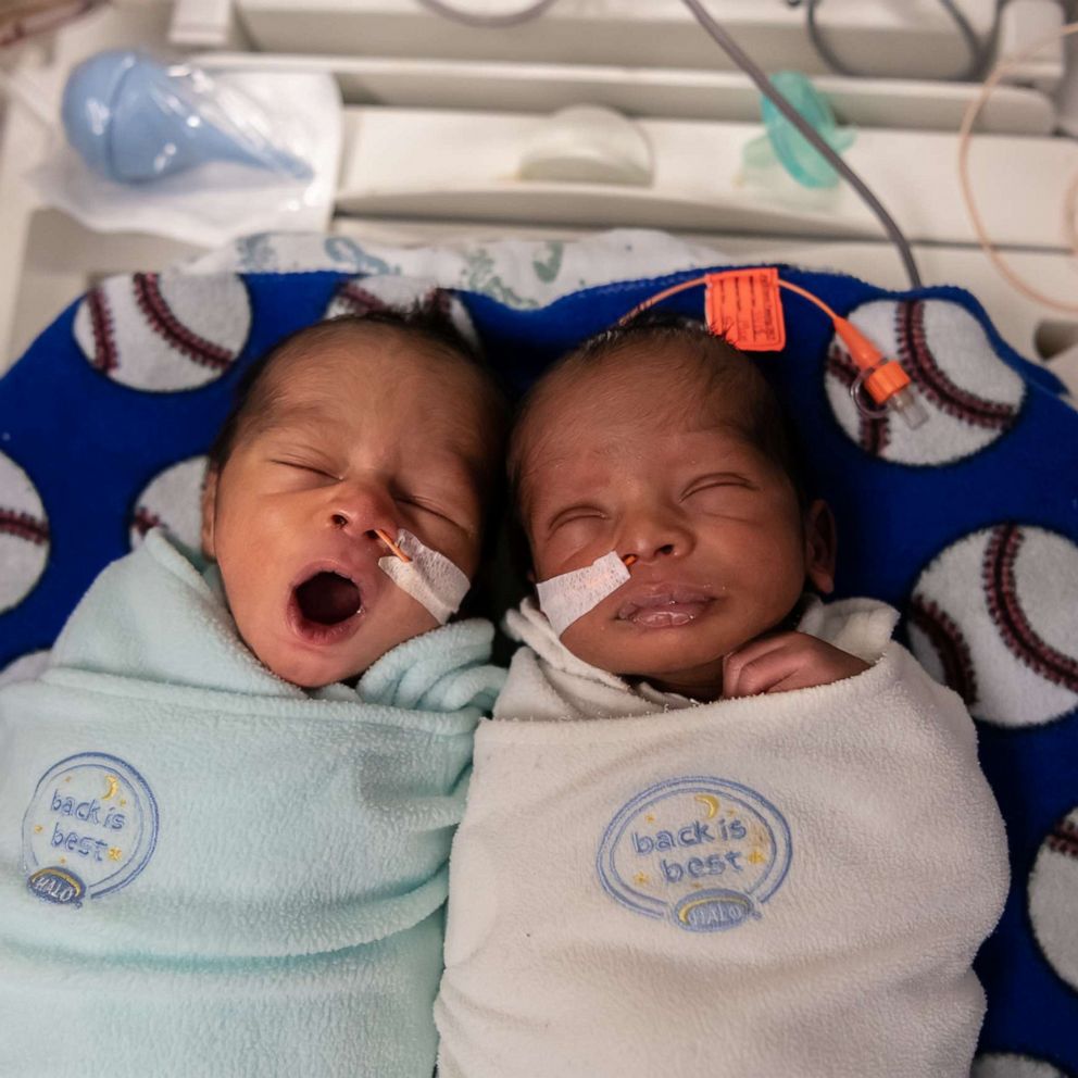 black newborn baby boy in hospital