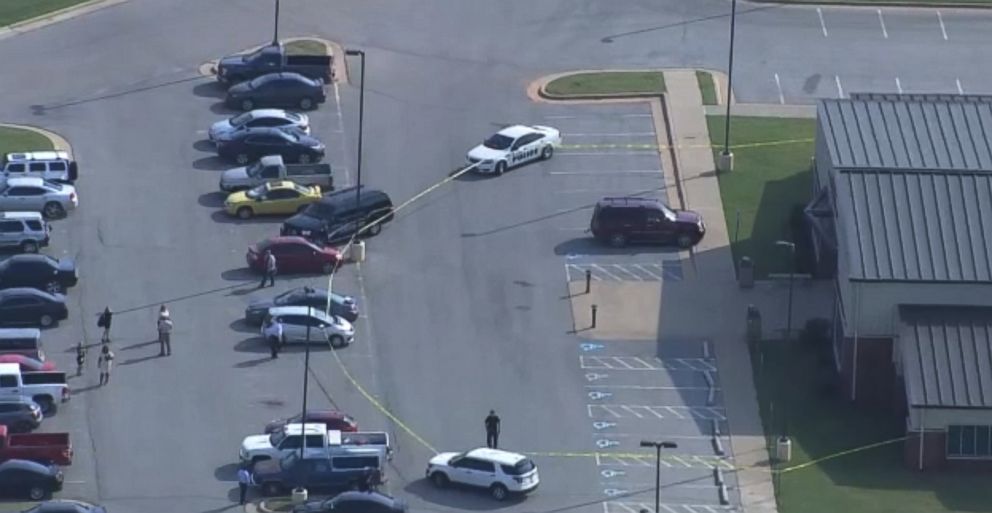 PHOTO: Police are investigating after a student was stabbed multiple times on the first day of school at Luther High School in Luther, Okla., Aug. 16, 2018.