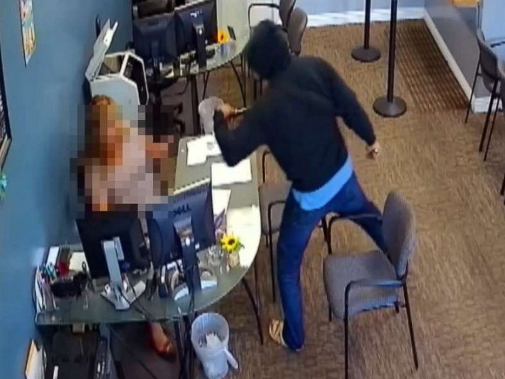 PHOTO: An image made from surveillance video released by police shows Zachary Castaneda attacking an unidentified woman during his stabbing spree in Garden Grove, Calif., Aug. 7, 2019.