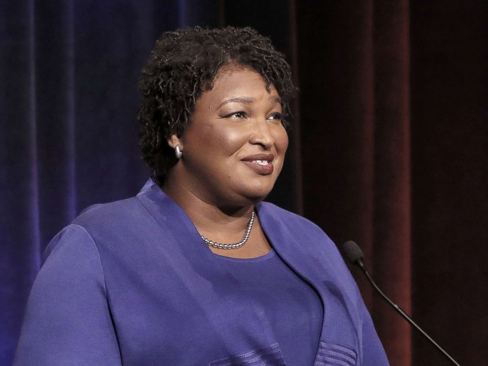 PHOTO: Democratic gubernatorial candidate for Georgia, Stacey Abrams, speaks during a debate in Atlanta, Oct. 23, 2018.