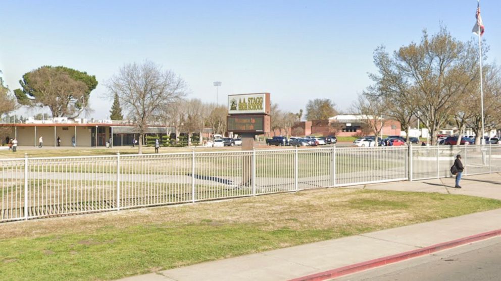 PHOTO: A student was fatally stabbed at Stagg High School in Stockton, Calif., on Monday, April 18, 2022.