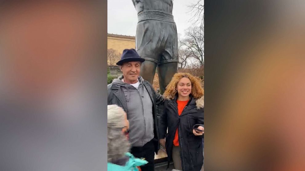 Sylvester Stallone surprises fans at ‘Rocky’ statue
