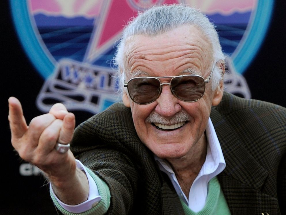 PHOTO: In this Jan. 4, 2011 file photo, Comic book creator Stan Lee strikes the Spiderman pose as he poses after receiving a star on the Hollywood Walk of Fame in Los Angeles.