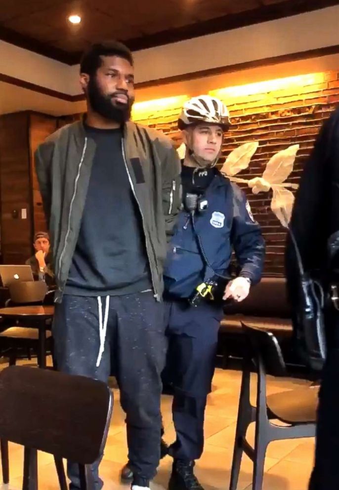 PHOTO: Two men were arrested at a Starbucks in Philadelphia, April 12, 2018. 