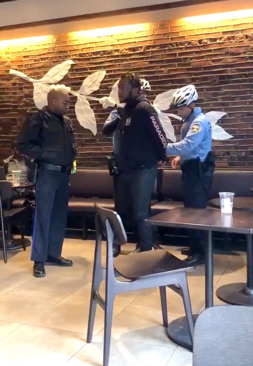 PHOTO: Two men were arrested at a Starbucks in Philadelphia, April 12, 2018. 