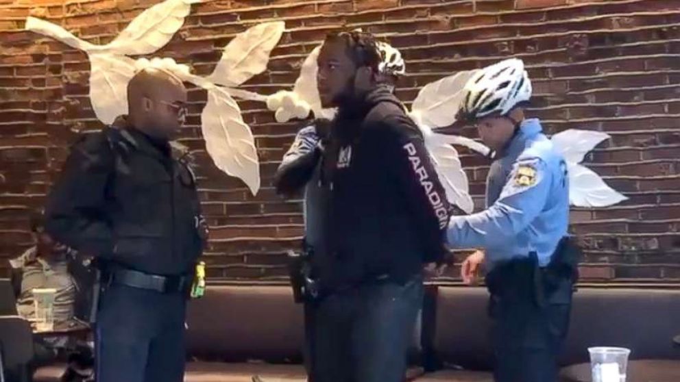 PHOTO: Two men were arrested at a Starbucks in Philadelphia, April 12, 2018. 
