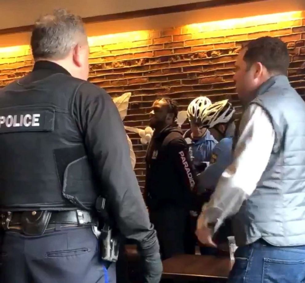 PHOTO: Two men were arrested at a Starbucks in Philadelphia, April 12, 2018. 