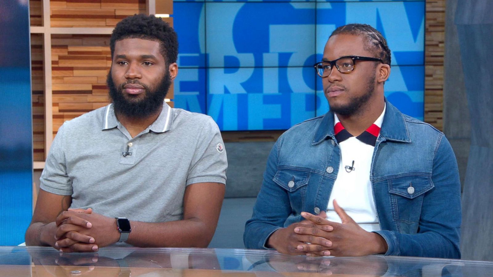 PHOTO: Rashon Nelson and Donte Robinson appear on "Good Morning America, May 3, 2018.