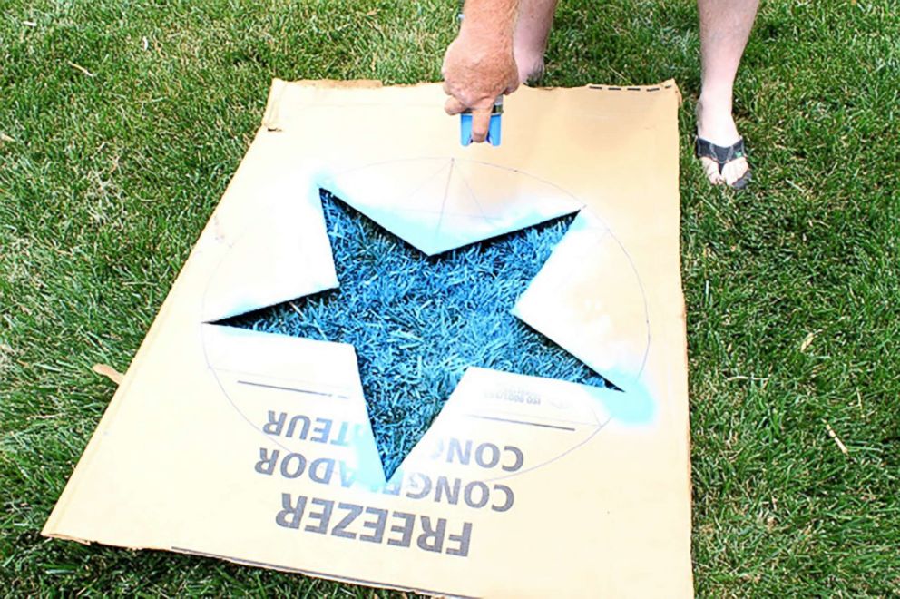 PHOTO: TheConcreteCottage.com Jeannine Dean suggests decorating your lawn with stars for Memorial Day.
