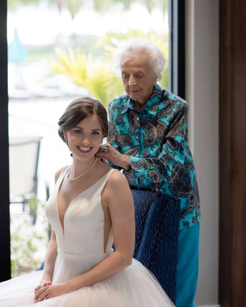PHOTO: Tara Foley flew from Austin, Texas, to Florida to take professional wedding photographs with her 102-year-old Nana, Stasia Foley, because she could not make the trip due to her age and health.