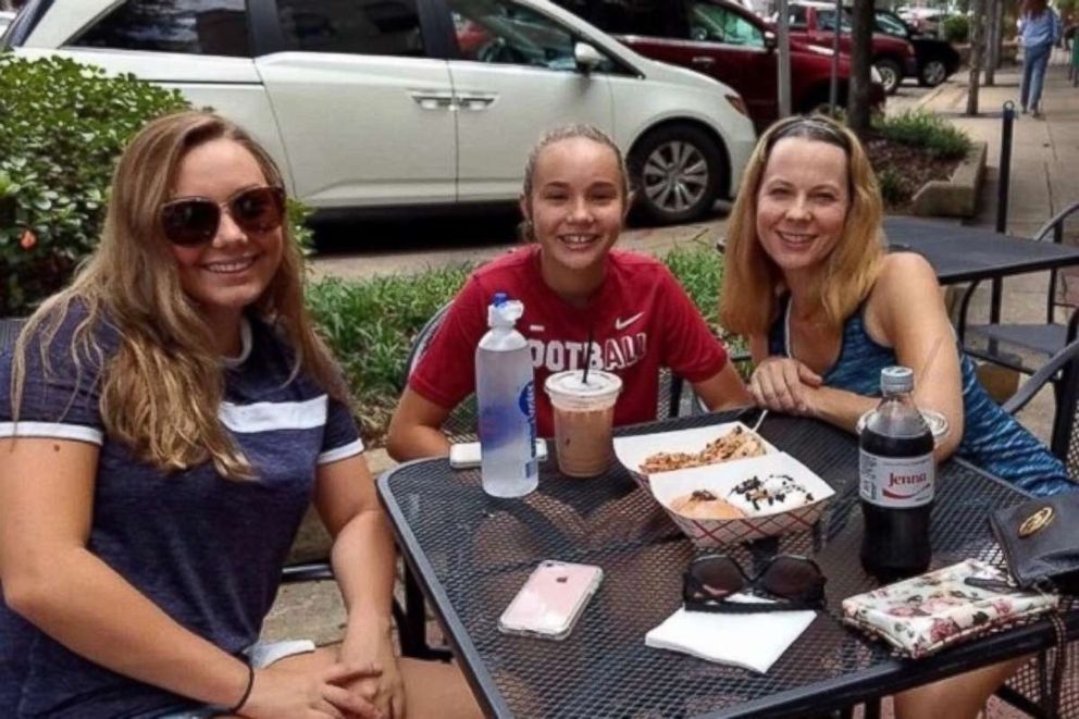 Stefanie, Brooke and their mother Stacey, from left to right, were injured in a boat explosion in the Bahamas on Saturday, June 30, 2018.
