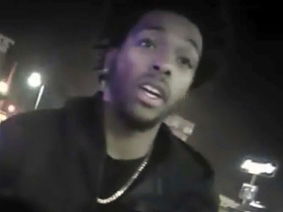 PHOTO: This Jan. 26, 2018 police body-camera footage released by Milwaukee Police Department shows NBA Bucks guard Sterling Brown as he talks to arresting police officers after being shot by a stun gun in a Walgreens parking lot in Milwaukee.