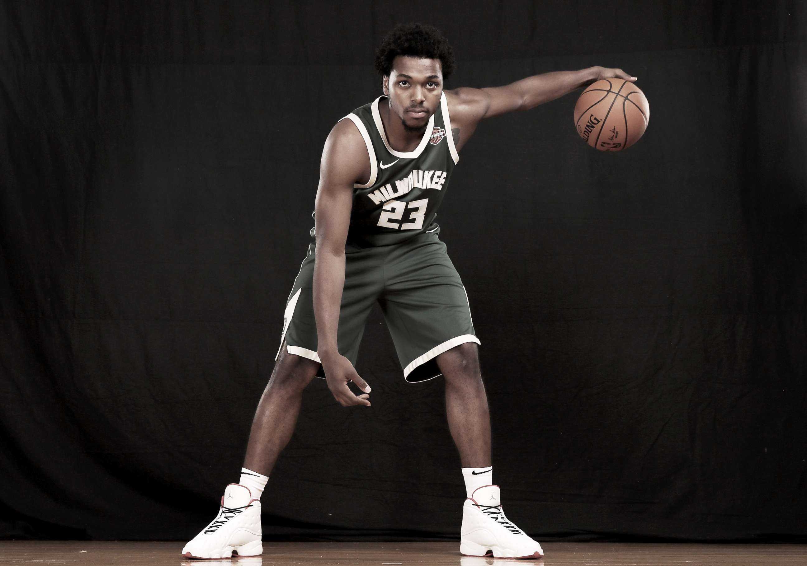 PHOTO: Sterling Brown of the Milwaukee Bucks poses for a portrait during the 2017 NBA Rookie Photo Shoot at MSG Training Center on Aug. 11, 2017 in Greenburgh, New York.