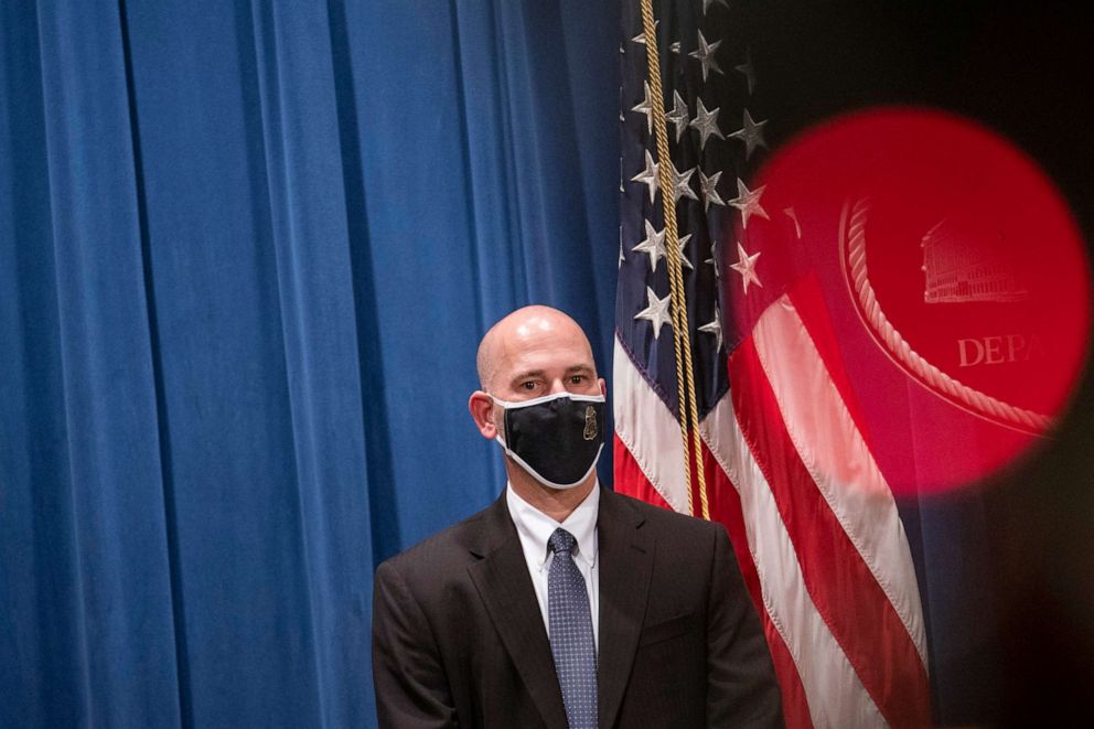 PHOTO: Steven D'Antuono, FBI Washington field office Assistant Director in Charge, attends a press conference to give an update on the investigation into the Capitol Hill riots, Jan. 12, 2021, in Washington, DC.