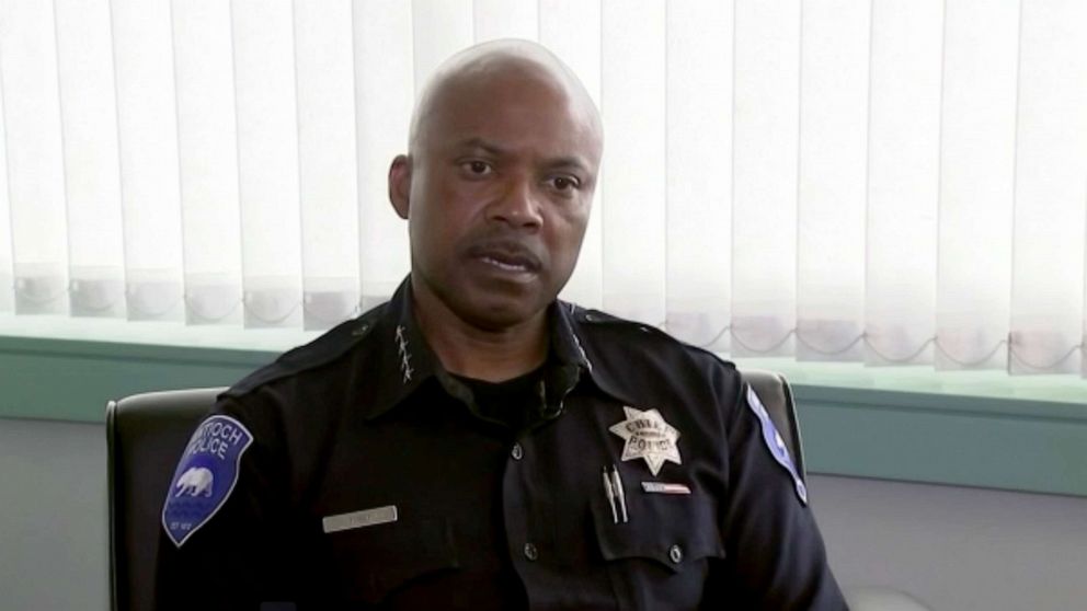 PHOTO: Antioch Police Chief Steven Ford discusses texting scandal, May 3, 2023.