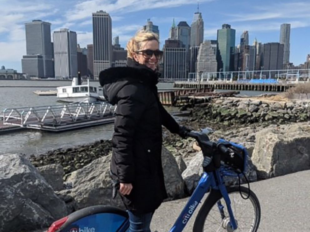 PHOTO: Amanda Needham, of Brooklyn, poses on a bicycle in New York.