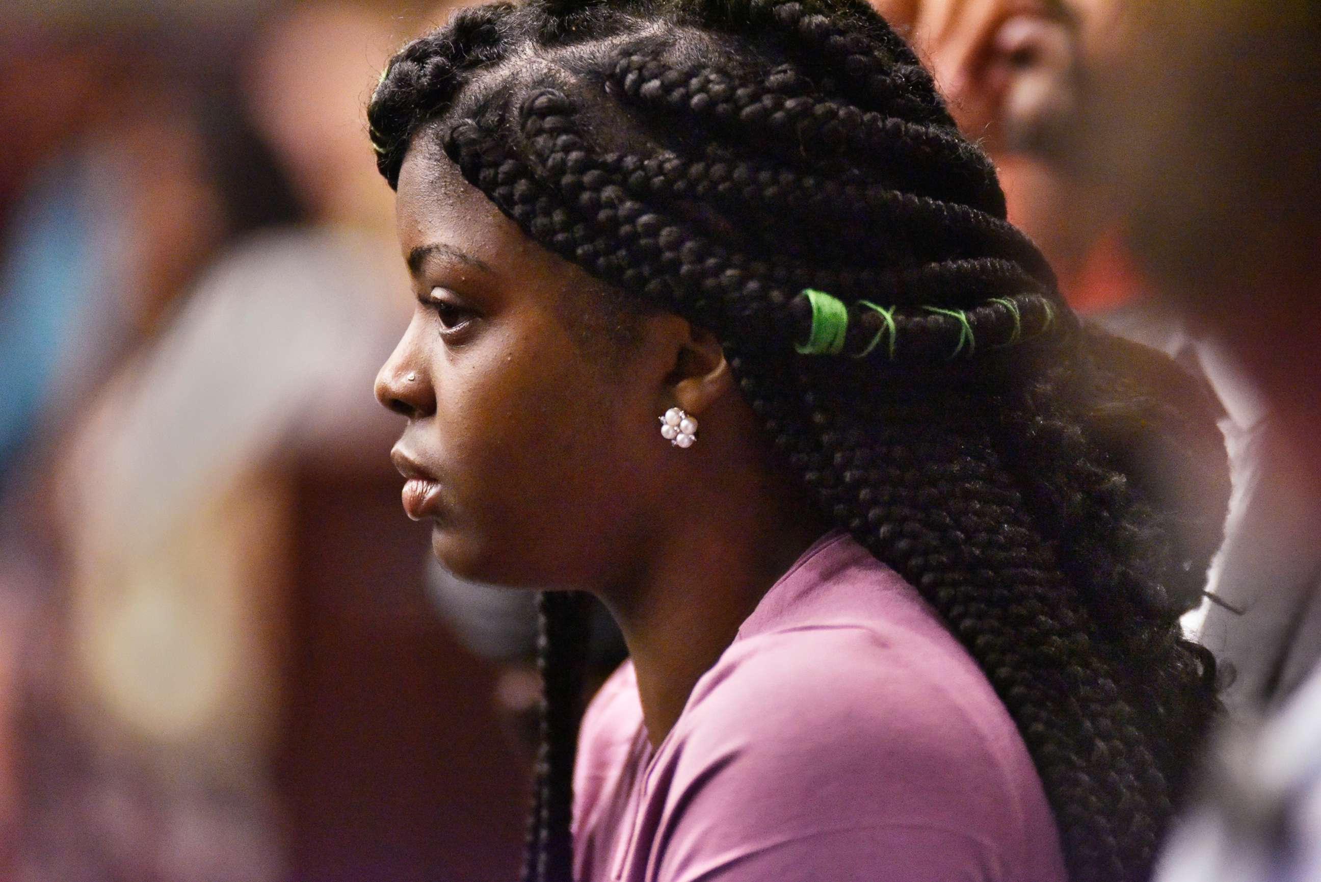 PHOTO: Kamiyah Mobley, who was raised with the name Alexis Kelly Manigo, sits in the courtroom during the second day of the sentencing hearing of Gloria Williams, May 4, 2018, at the Duval County Courthouse in Jacksonville, Fla.