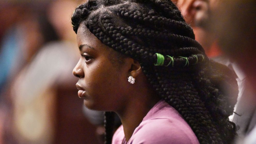 PHOTO: Kamiyah Mobley, who was raised with the name Alexis Kelly Manigo, sits in the courtroom during the second day of the sentencing hearing of Gloria Williams, May 4, 2018, at the Duval County Courthouse in Jacksonville, Fla.