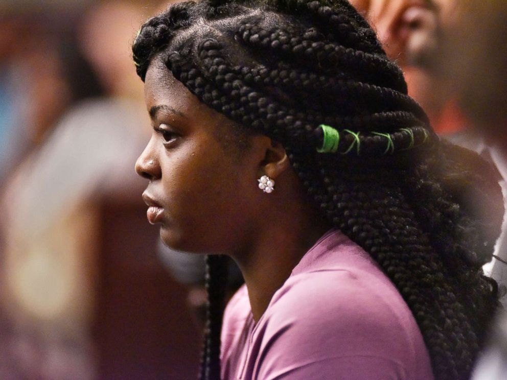 PHOTO: Kamiyah Mobley, who was raised with the name Alexis Kelly Manigo, sits in the courtroom during the second day of the sentencing hearing of Gloria Williams, May 4, 2018, at the Duval County Courthouse in Jacksonville, Fla.