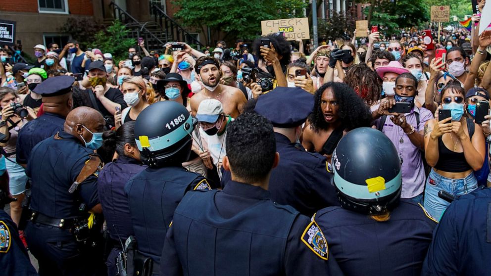 Nypd Clashes With Protesters During Pride Rally On Anniversary Of 