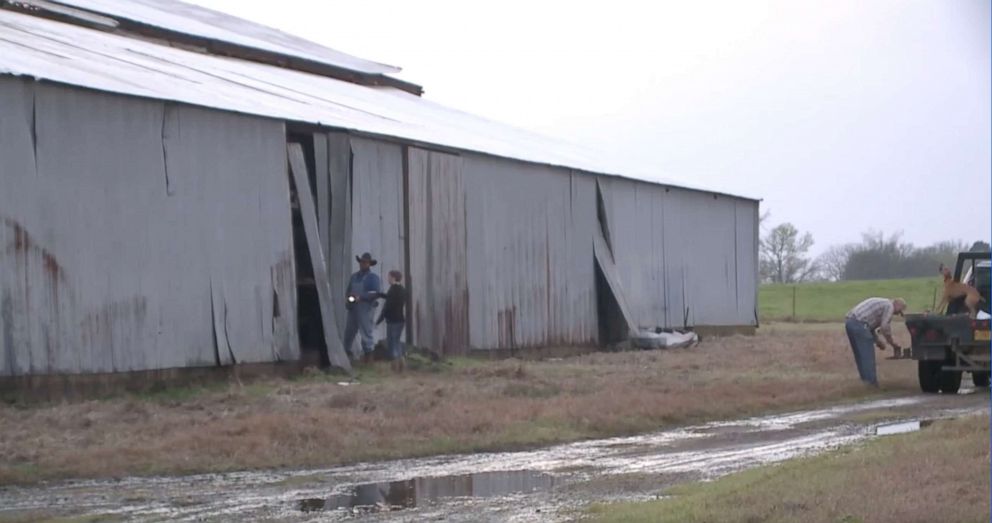 PHOTO: Damage from a storm in Charleston, Ark., April 11, 2022.