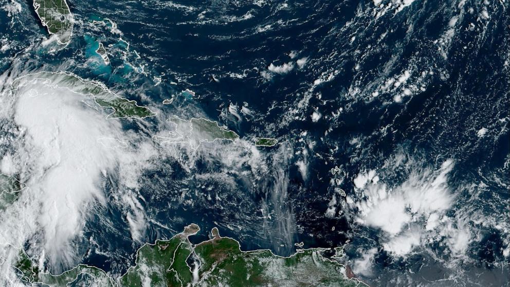 PHOTO: A potential hurricane, which would be named Helene, is churning in the Caribbean and could take aim at the Florida Panhandle by the end of the week.