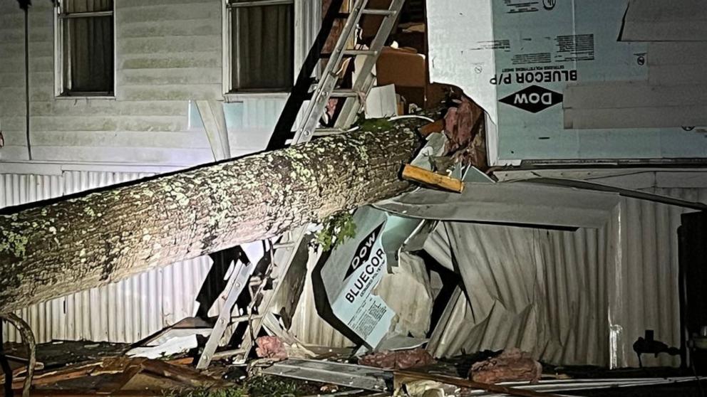 PHOTO: A 78-year-old woman was killed when a tree fell on her mobile home in Browns Summit, N.C., according the Rockingham County Sheriff's Office.
