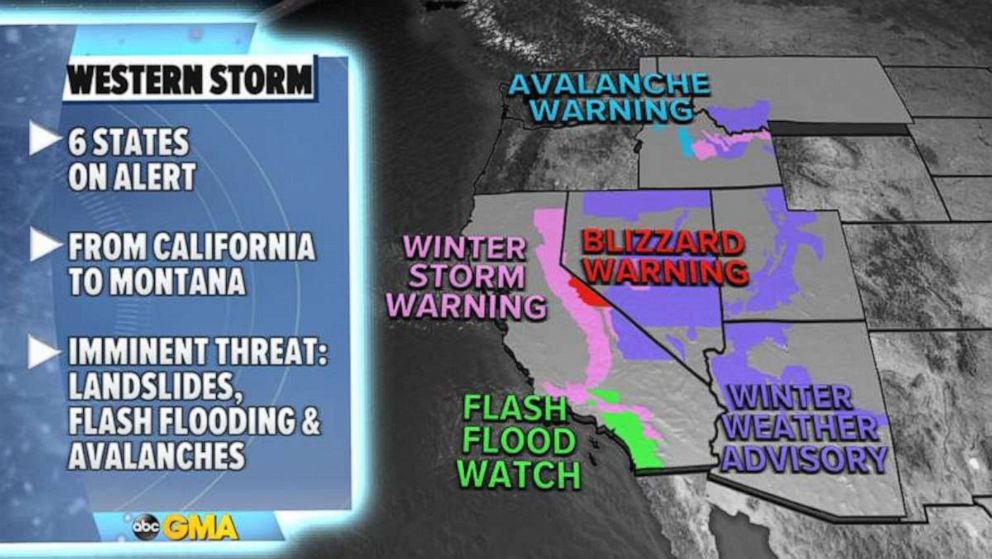 PHOTO: A western storm will cross the U.S., bringing heavy snow to the Midwest and the East, Jan. 29, 2021.
