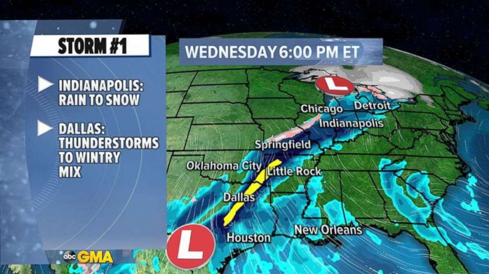 PHOTO: A new storm system is bringing heavy rain, gusty winds and thunderstorms to Southern California on Dec. 28, 2020, and will move across the country during the week. 