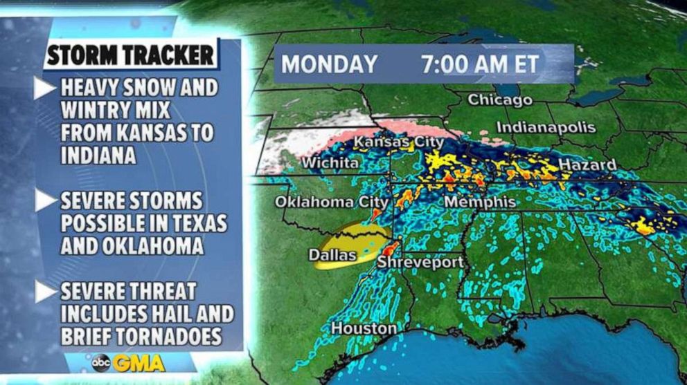 PHOTO: Several storms are moving across the U.S., bringing hazardous weather from coast to coast, Jan. 23, 2021.
