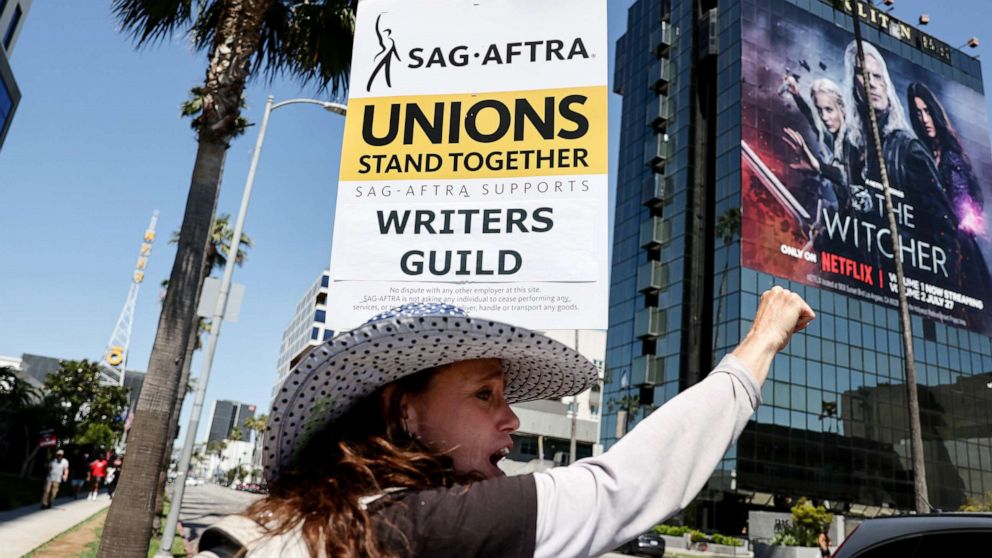The major unions in Hollywood issued a joint statement Wednesday on their "unwavering support and solidarity" of SAG-AFTRA, including the Writers Guild of America, who have been on strike for more than two months with no sign of progress.