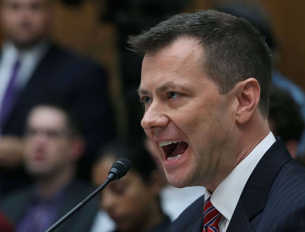 PHOTO:Deputy Assistant FBI Director Peter Strzok speaks during a joint hearing of the House Judiciary and Oversight and Government Reform committees on Capitol Hill on July 12, 2018, in Washington D.C.