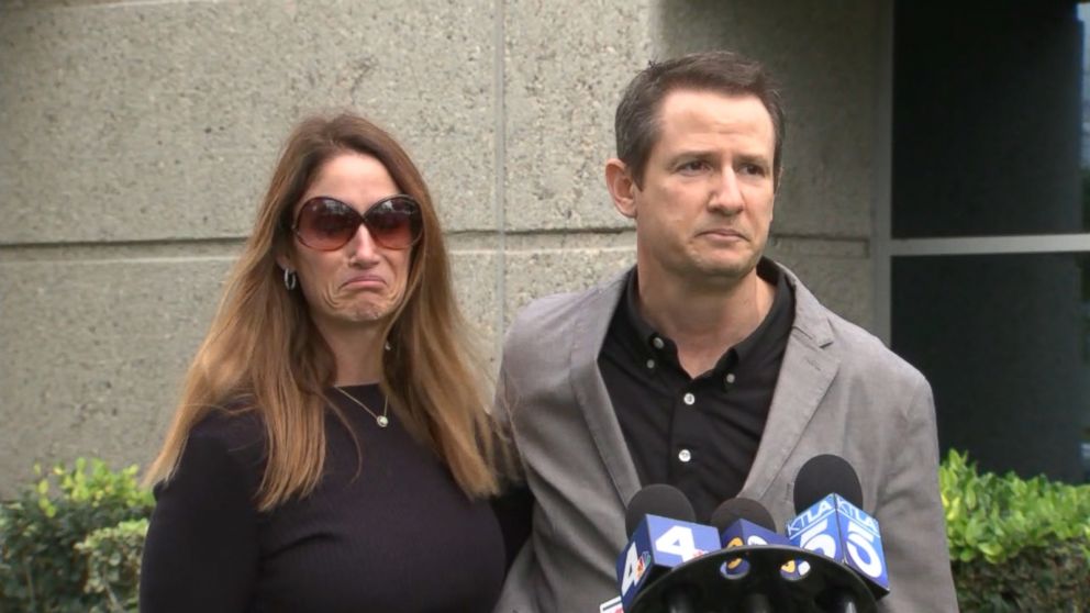 PHOTO: Blaze Bernstein's parents speak at a press conference, Jan. 10, 2018, after his body was found. 