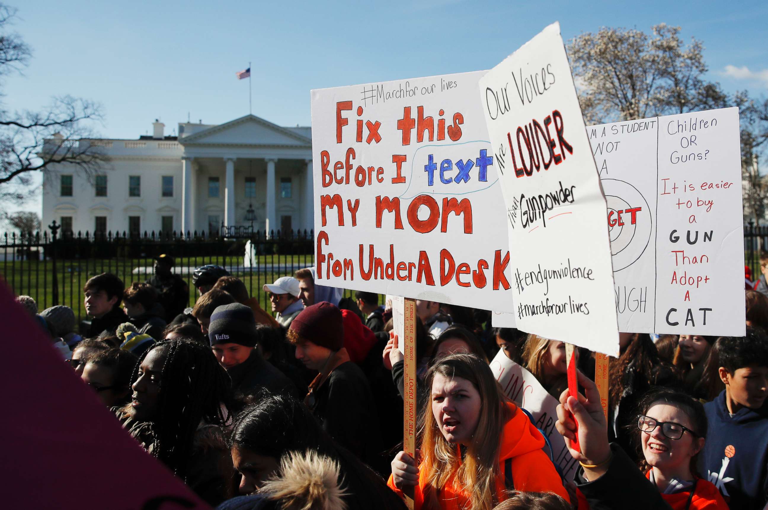 PHOTO: Students rally in front of the White House in Washington, March 14, 2018.