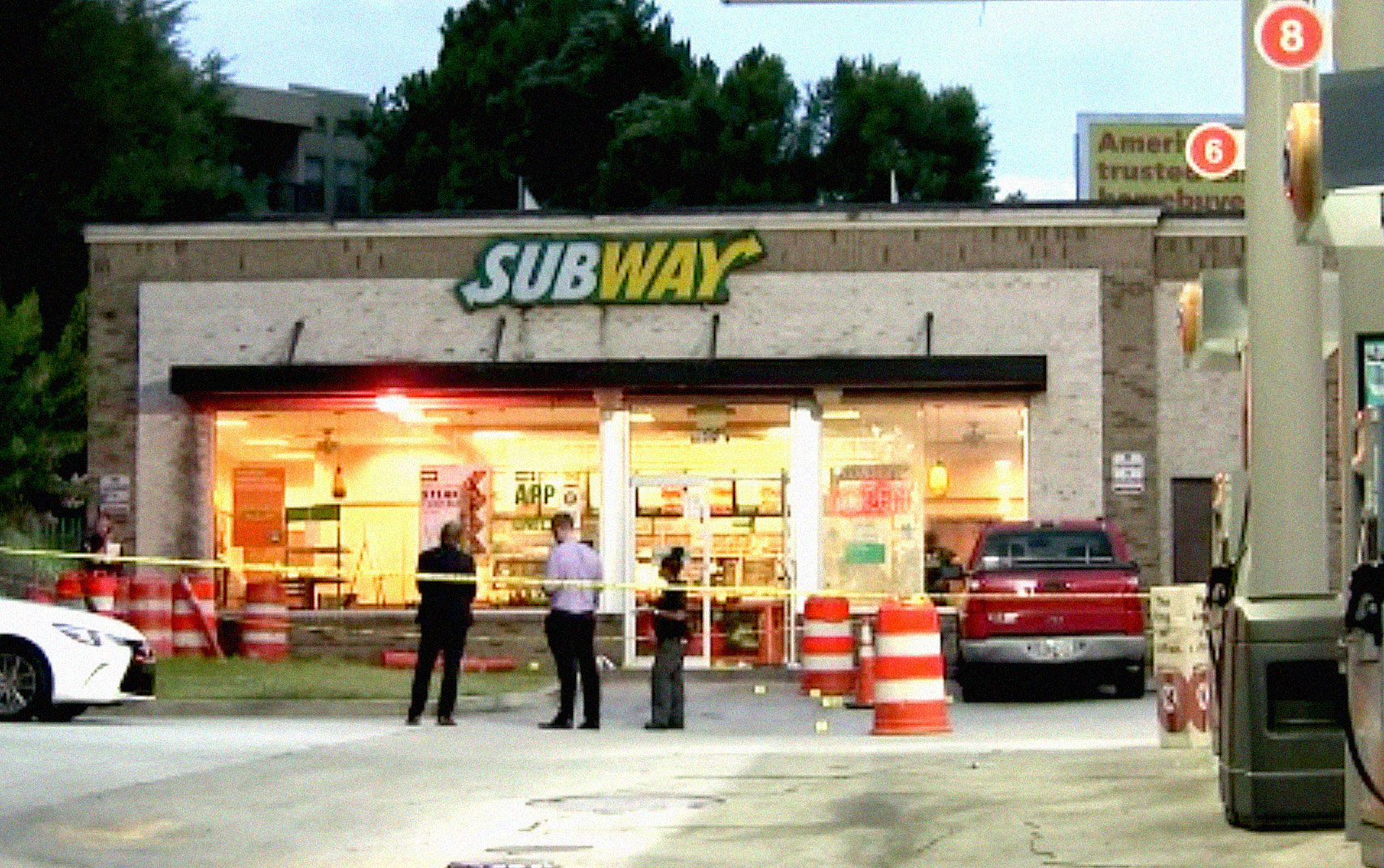 PHOTO: Atlanta police are investigating a shooting that has left one woman dead and another in surgery after an incident at a Subway sandwich shop after a dispute about the amount of mayonnaise on a customer's sandwich, in Atlanta, June 26, 2022.