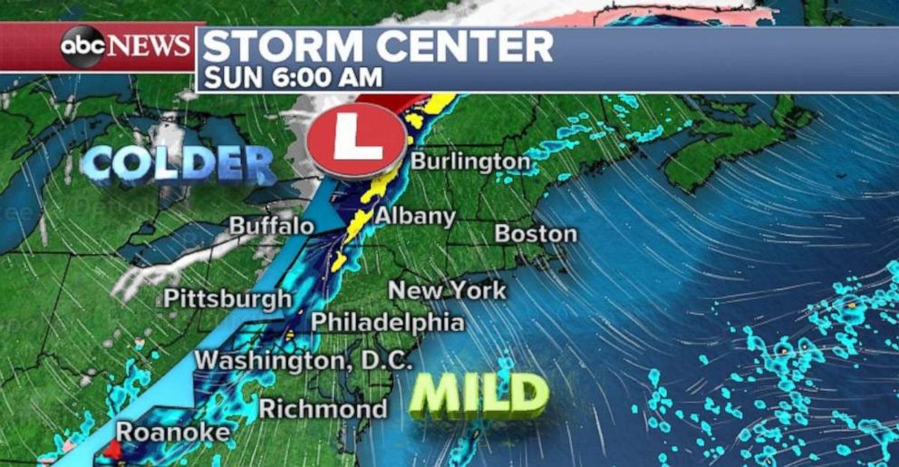 PHOTO: The storms will weaken by the time they reach the East Coast on Sunday.