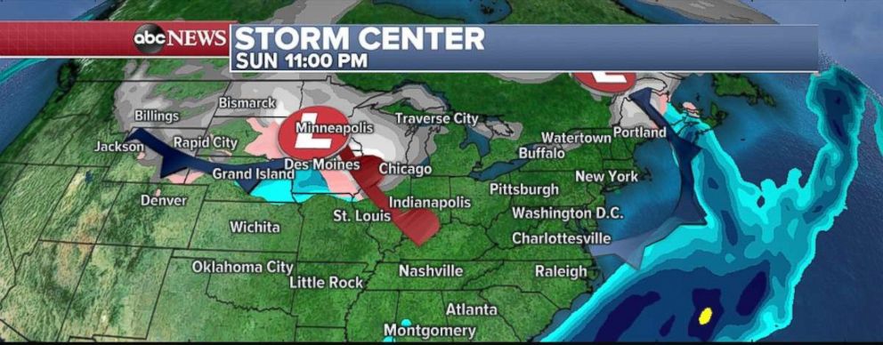 Dangerous cold set to follow clipper system moving through Midwest - ABC  News