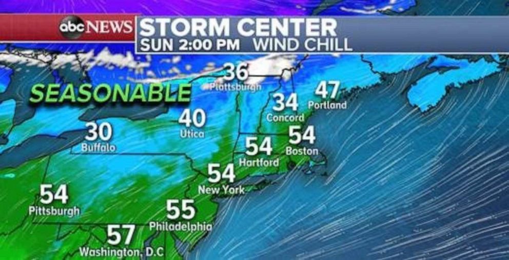 PHOTO: The weather will warm up in the Northeast on Sunday.